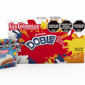 Caja Alfajores Las Colonias Dobles Blanco 48u x 30g