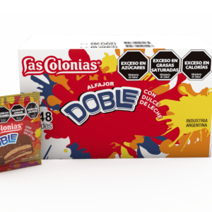 Caja Alfajores Las Colonias Dobles Negros 48u x 30g