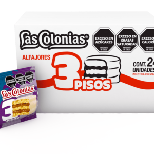 Caja Alfajor 3 Pisos Blanco 24u x 65g