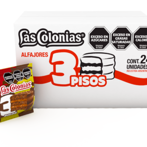 Caja Alfajor 3 Pisos Negro 24u x 65g